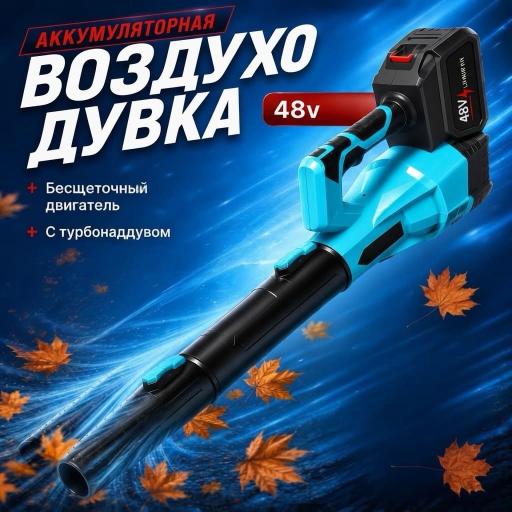 Аккумуляторная воздуходувка 1600 ВТ